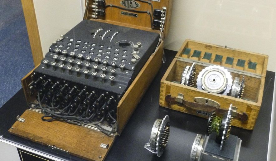 The American Computer Museum in Bozeman has acquired an Enigma machine, seen here on Monday, April 11, 2016, in Bozeman, Mont., which was used by the German army to encrypt messages during World War II, and will be exhibited as part of its collection. (Gail Schontzler/Bozeman Daily Chronicle via AP)