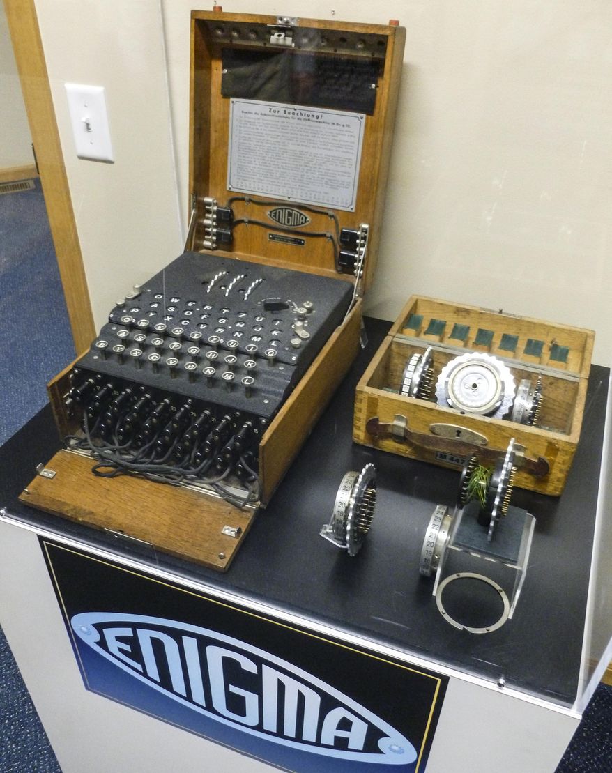 The American Computer Museum in Bozeman has acquired an Enigma machine, seen here on Monday, April 11, 2016, in Bozeman, Mont., which was used by the German army to encrypt messages during World War II, and will be exhibited as part of its collection. (Gail Schontzler/Bozeman Daily Chronicle via AP)