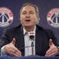 Washington Wizards basketball President Ernie Grunfeld said Thursday that the Wizards did not move into the draft because the opportunities they preferred did not come available. (AP Photo/Pablo Martinez Monsivais, file) **FILE**