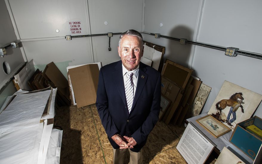 ADVANCE FOR SATURDAY APRIL 16 AND THEREAFTER - Ed Anderson is pictured in what will become the classified area of the National Cyber Intelligence Center, the former TRW manufacturing plant next to Mortgage Solutions Financial Expo Center, in Colorado Springs, Colo. (Stacie Scott/The Gazette via AP)