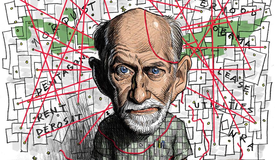 Illustration:Frank Gaffney connects the dots by Alexander Hunter/The Washington Times