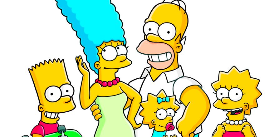 Bart, Lisa, Homer, Marge, Maggie: