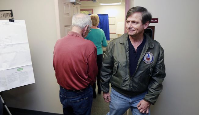 Former U.S. Rep. and candidate for U.S. Senate Joe Sestak leaves after voting at the Edgmont Township Municipal Building in Delaware County, Pa., Tuesday, April 26, 2016. He&#x27;s one of the Democrats running for the nomination to challenge Republican incumbent Pat Toomey in November. (David Swanson/The Philadelphia Inquirer via AP)  PHIX OUT; TV OUT; MAGS OUT; NEWARK OUT; MANDATORY CREDIT