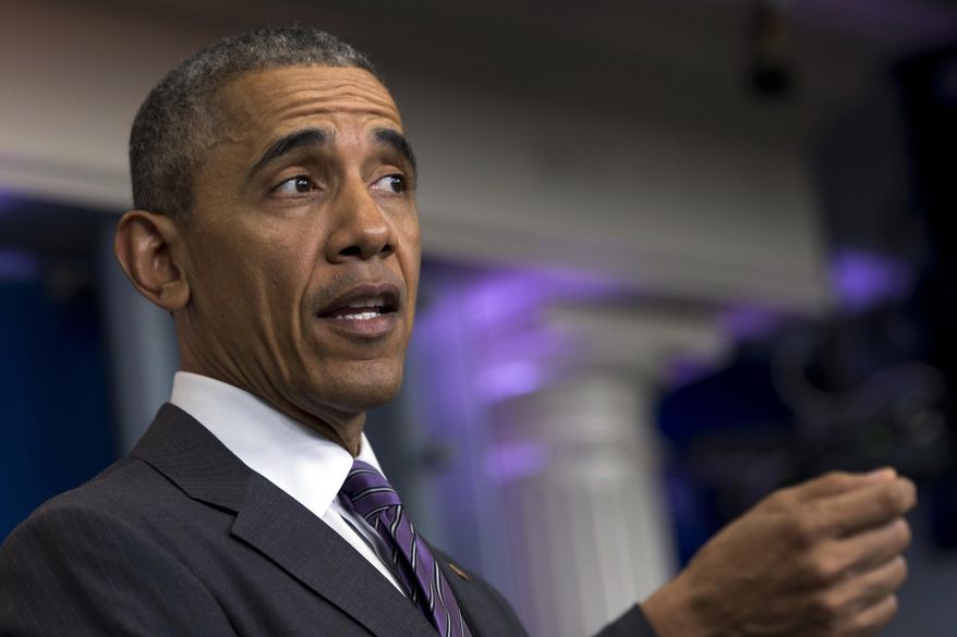 FILE - In this April 28, 2016 file photo, President Barack Obama speaks in the Brady Press Briefing Room in Washington. President Barack Obama is announcing new steps to reduce gun violence, mainly by helping manufacturers understand what law enforcement agencies need from so-called smart guns. (AP Photo/Carolyn Kaster, File)