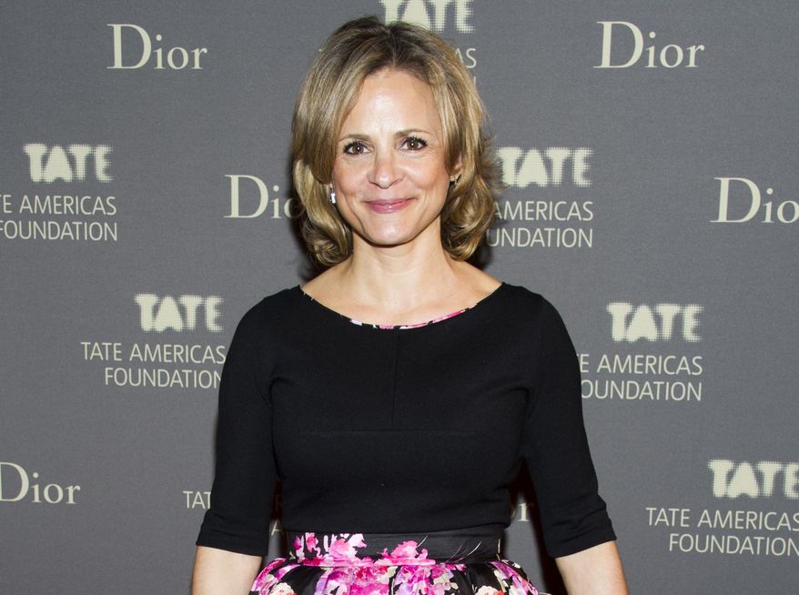 FILE - In this May 8, 2013 file photo, Amy Sedaris attends the Tate Americas Foundation Artists Dinner in New York. Sedaris will be hosting a giveaway of artwork that once hung in Super 8 motel rooms. The art will be given away Wednesday evening at a Manhattan gallery, Openhouse. The brand is redecorating all of its rooms as it undergoes a transformation. (Photo by Charles Sykes/Invision/AP, File)