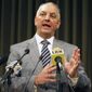 In this file photo, Gov. John Bel Edwards talks about the state&#39;s budget and his plans to call a special session for June to try to raise revenue to stave off cuts, on Thursday, May 5, 2016, in Baton Rouge, La. (AP Photo/Melinda Deslatte)