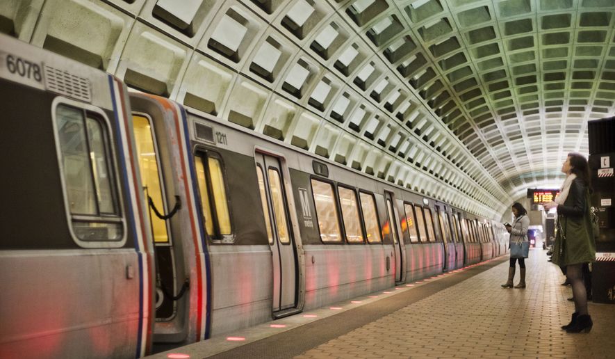 In this photo taken March 12, 2015, passengers wait on the platform before boarding a train at the U Street Metro Station in Washington. Transportation Secretary Anthony Foxx said Tuesday, May 10, 2016, he seriously considered ordering a shutdown of the entire Washington Metro subway system last week and may still do that if local officials don&#39;t follow a Transportation Department safety directive. (AP Photo/Pablo Martinez Monsivais)