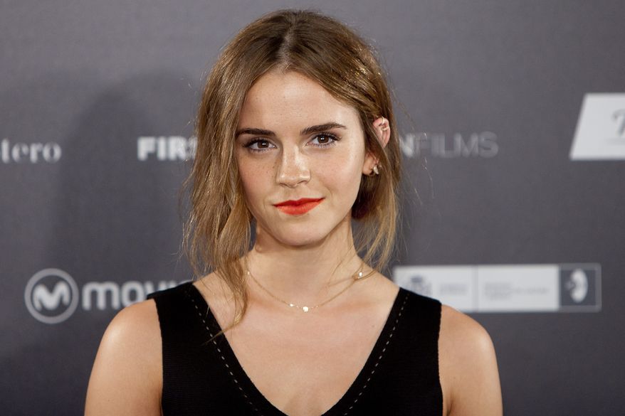 FILE - In this Aug. 27, 2015 file photo, actress Emma Watson poses for photographers during the photocall for the film, "Regression," in Madrid, Spain.  A representative for Watson said on Wednesday, May 11, 2016, that the “Harry Potter” actress had an offshore company for privacy reasons and not for tax benefits. The company, Falling Leaves Ltd., was named in the so-called Panama Papers, a series of leaked documents that detail how politicians and celebrities hide their wealth.  . (AP Photo/Abraham Caro Marin, File)