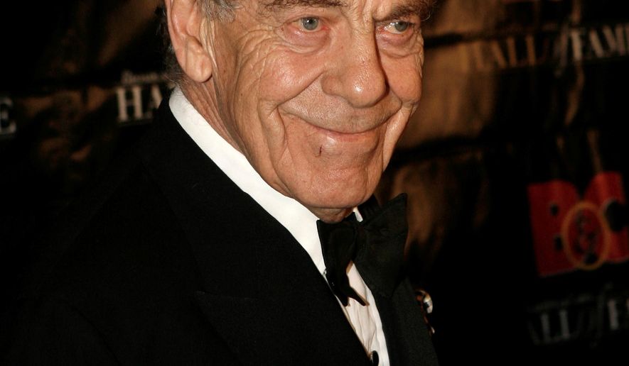 FILE - In this Oct. 21, 2008 file photo, Morley Safer poses for a picture during the Broadcasting and Cable Hall of Fame Awards in New York. Safer, who's been a correspondent on "60 Minutes" for all but two of the show's 48 seasons, is retiring. The network said Wednesday, May 11, 2016 it will mark the occasion with an hour-long special on Safer's career Sunday after the regular edition of "60 Minutes." (AP Photo/Seth Wenig)