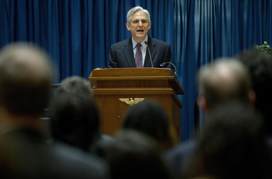 FILE - In this Thursday, April 21, 2016 file photo, Judge Merrick Garland, President Barack Obama's choice to replace the late Justice Antonin Scalia on the Supreme Court, speaks at an awards breakfast for pro bono counsel at the E. Barrett Prettyman Courthouse in Washington. In an unusual move, Garland will address the 2016 graduating class of the suburban Chicago high school he graduated from in 1970. Usually, Supreme Court nominees refrain from public speaking after they've been nominated and before confirmation hearings. (AP Photo/Pablo Martinez Monsivais)