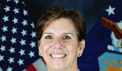 This undated U.S. Air Force photo shows Gen. Lori Robinson, the new commander of the North American Aerospace Defense Command (NORAD), and U.S. Northern Command at Peterson Air Force Base, Colo.  (U.S. Air Force via AP) **FILE**