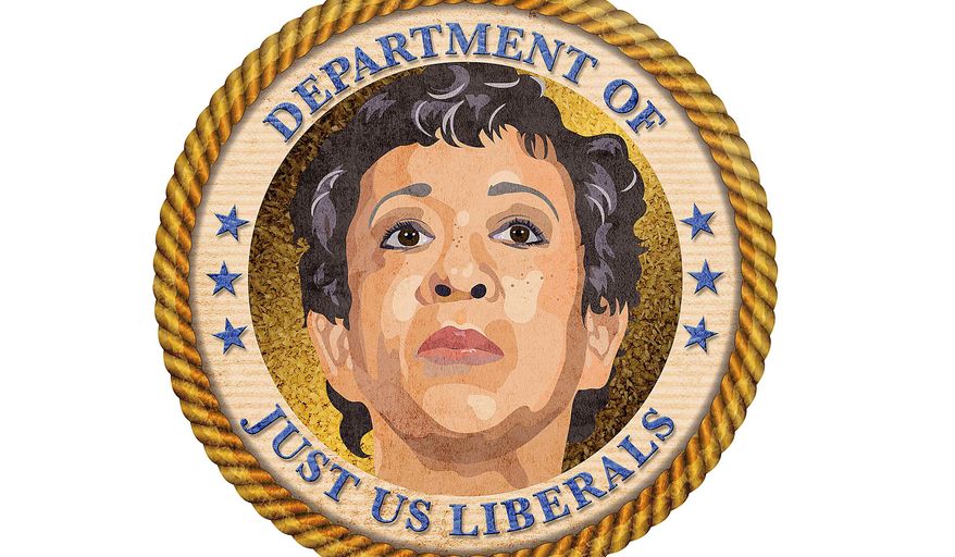 Seal for the Loretta Lynch Justice Department Illustration by Greg Groesch/The Washington Times