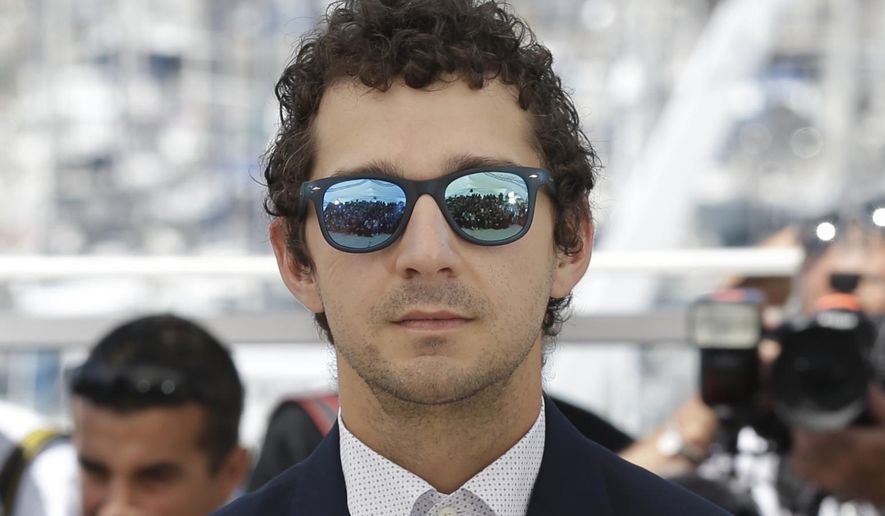 Actor Shia Labeouf poses for photographers during a photo call for the film American Honey at the 69th international film festival, Cannes, southern France, Sunday, May 15, 2016. (AP Photo/Lionel Cironneau)