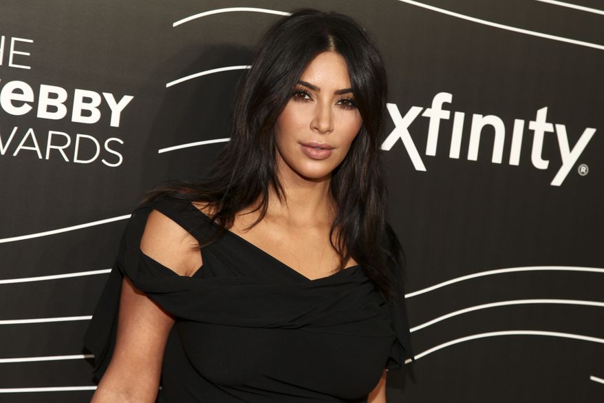 Kim Kardashian attends the 20th Annual Webby Awards at Cipriani Wall Street on Monday, May 16, 2016, in New York. (Photo by Andy Kropa/Invision/AP) **FILE**