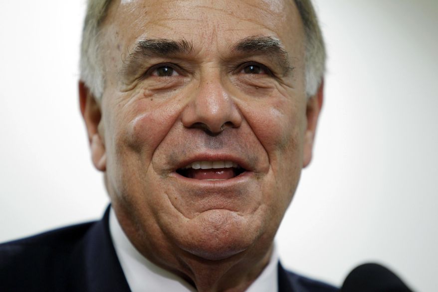 FILE - In this Jan. 3, 2011 file photo, Pennsylvania Gov. Ed Rendell makes remarks during a news conference in Philadelphia. The former governor said Donald Trump's past comments on women will likely come back to haunt him because Rendell said "there are probably more ugly women in America than attractive women." The Democrat was offering his thoughts to The Washington Post on the likely Republican nominee's prospects for success in the Philadelphia suburbs when he made the comment. (AP Photo/Matt Rourke, File)