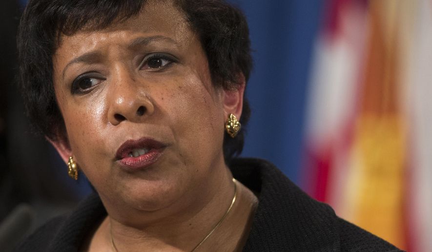 FILE - In this May 9, 2106 file photo, Attorney General Loretta Lynch speaks during a news conference at the Justice Department in Washington after North Carolina sued the federal government in a fight for a state law that limits protections for lesbian, gay, bisexual and transgender people. The federal government made headlines last week by suing North Carolina for discriminating against transgender people and then following up with guidance on how to accommodate transgender students. (AP Photo/Evan Vucci, File)