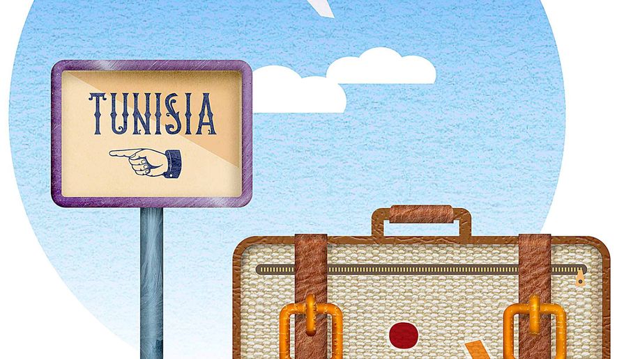 Travel Tunisia Illustration by Greg Groesch/The Washington Times