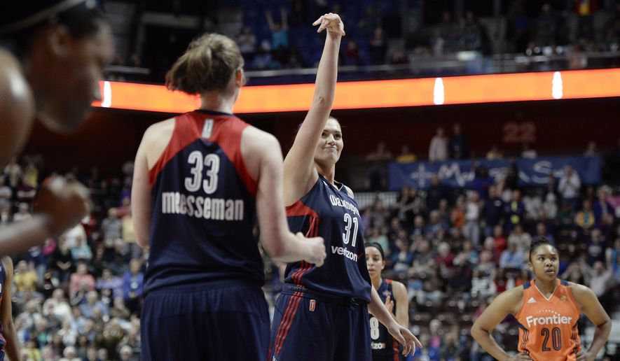 Washington Mystics' Stefanie Dolson (31) and Emma Meesseman (33) (Associated Press/File)