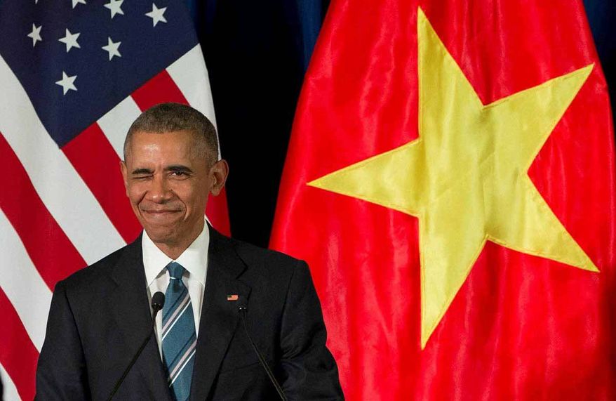 President Obama in Hanoi. (Associated Press)