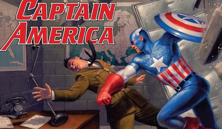 The first issue of &quot;Steve Rogers: Captain America&quot; by Marvel comics features the villain known as Red Skull opposing the mass influx of refugees into Europe from the Middle East and North Africa. (Marvel Comics)