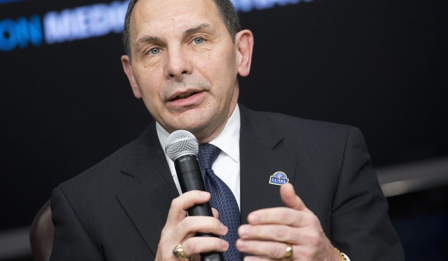 In this photo taken Feb. 25, 206, Veterans Affairs Secretary Robert McDonald speaks in Washington. Republicans are criticizing McDonald after he compared wait times to receive VA health care to the hours people wait for rides at Disney theme parks. McDonald has told reporters on Monday, May 23, 2016,  that the VA should not use wait times as a measure of success because Disney doesn&#39;t either. (AP Photo/Pablo Martinez Monsivais)