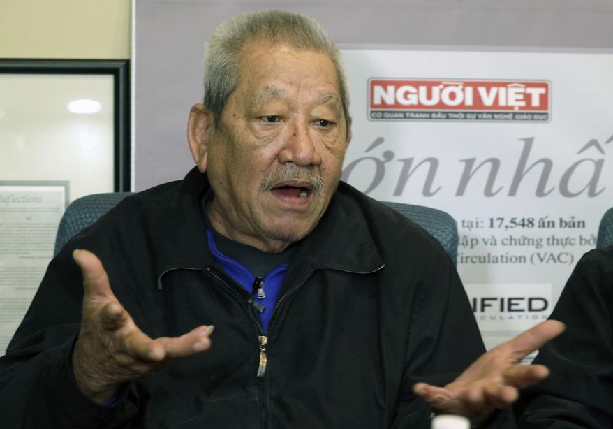 FILE - This Feb. 3, 2016 file photo Long Hoang Ma, a taxi driver who was kidnapped and held hostage for a week by three inmates who escaped from a Santa Ana jail, talks about his experiences during an interview at the offices of Vietnamese-language newspaper Nguoi Viet in Westminster, Calif. Ma is suing Orange County and the Sheriff's Department. A lawyer for Ma said Monday, May 23, that the taxi driver was taken by force and held at gunpoint because of county and law enforcement negligence. (AP Photo/Nick Ut, File)