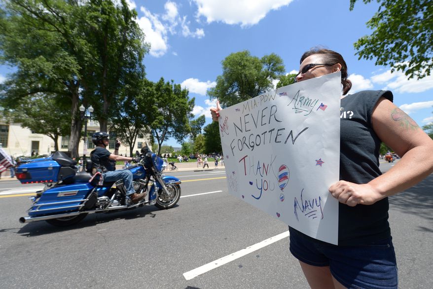 People come from near and far to show their support to participants during the Rolling Thunder Ride for Freedom.
