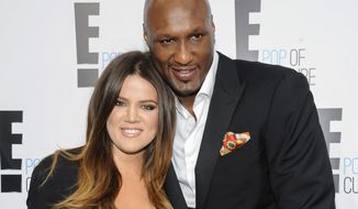 Khloe Kardashian Odom and Lamar Odom from the show &quot;Keeping Up With The Kardashians&quot; attend an E! Network upfront event at Gotham Hall in New York on April 30, 2012. (Associated Press)