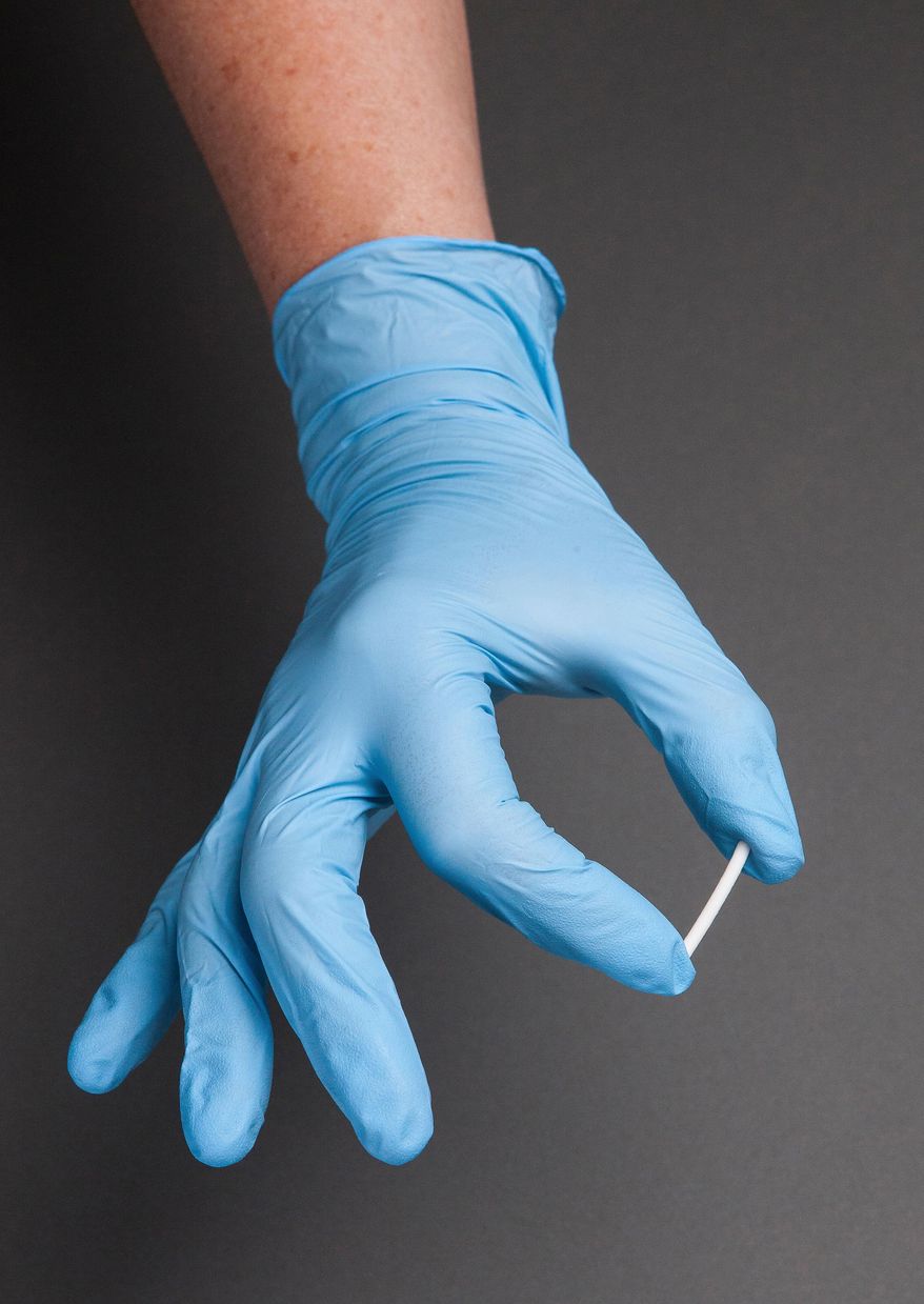 This undated photo provided by Braeburn Pharmaceuticals shows the Probuphine opioid implant. Federal health officials on Thursday, May 26, 2016, approved the innovative new option for Americans struggling with addiction to heroin and painkillers: a drug-oozing implant that curbs craving and withdrawal symptoms for six months at a time. The implant is essentially a new, long-term delivery system for an established drug, buprenorphine, which has long been used to treat opioid addiction. (Braeburn Pharmaceuticals via AP)