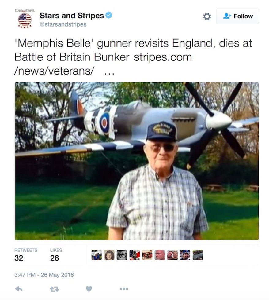 World War II veteran Melvin Rector (Twitter, Stars and Stripes)