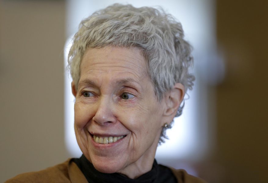 In this March 19, 2016 photo, Barbara Handschu talks to a reporters at her apartment in New York. Handschu barely gave it a thought 45 years ago when she was listed first among plaintiffs in a Vietnam-era lawsuit challenging how New York City police officers conducted surveillance of political activities. (AP Photo/Seth Wenig)