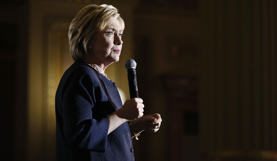 Hillary Clinton took questions from the press traveling with her campaign once, in Minnesota in March, but hasn&#39;t held an organized press conference in six months. (Associated Press)