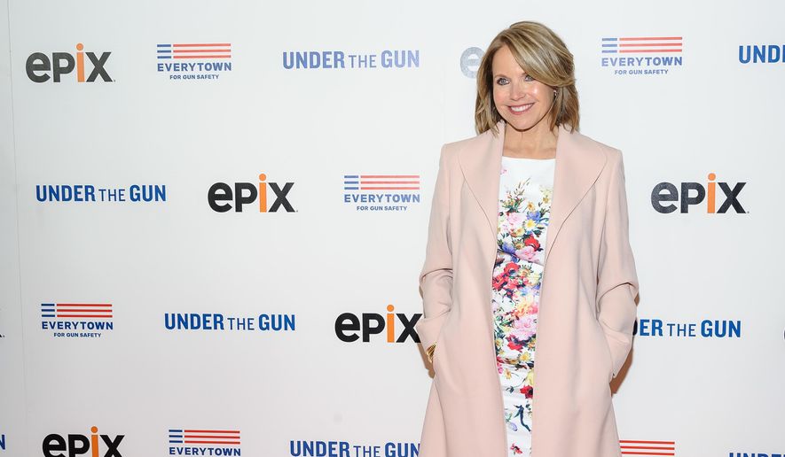 Katie Couric attends the premiere of her documentary, &amp;quot;Under The Gun&amp;quot;, hosted by The Cinema Society in New York in this May 12, 2016, file photo. Couric has taken responsibility for what she calls a decision that misrepresents the response of gun rights activists to a question she posed in the documentary. (Photo by Christopher Smith/Invision/AP, File)