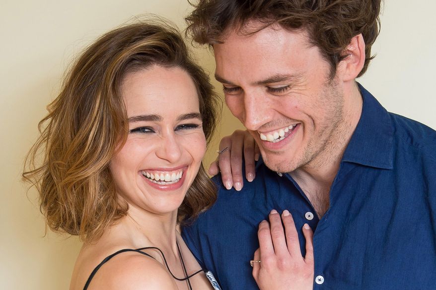 In this May 21, 2016 photo, actors Emilia Clarke, left, and Sam Claflin pose for a portrait to promote their film, &amp;quot;Me Before You&amp;quot; in New York. (Photo by Charles Sykes/Invision/AP)