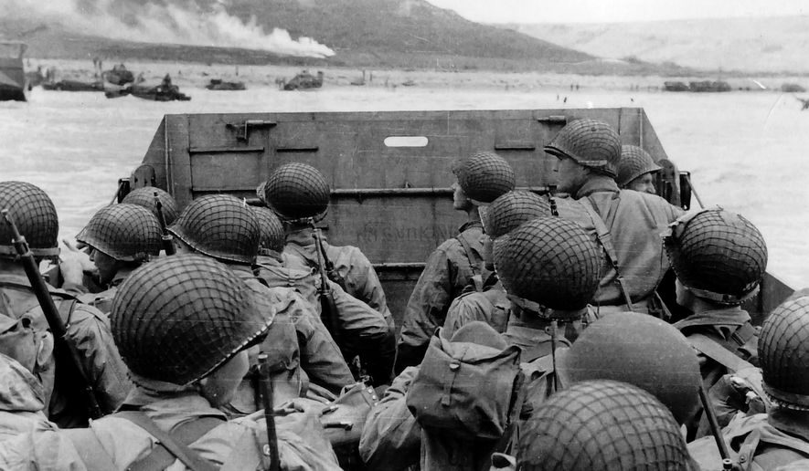 American troops approach Omaha Beach on June 6, 1944 - D-Day. (U.S. Army photo/file)