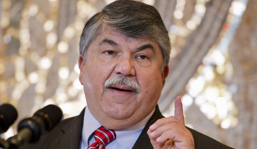 &quot;We can&#39;t be fooled. Trump isn&#39;t interested in solving the problems he yells and swears about,&quot; AFL-CIO President Richard Trumka said. &quot;He delivers punch lines, but there&#39;s nothing funny about them.&quot; (Associated Press) ** FILE **