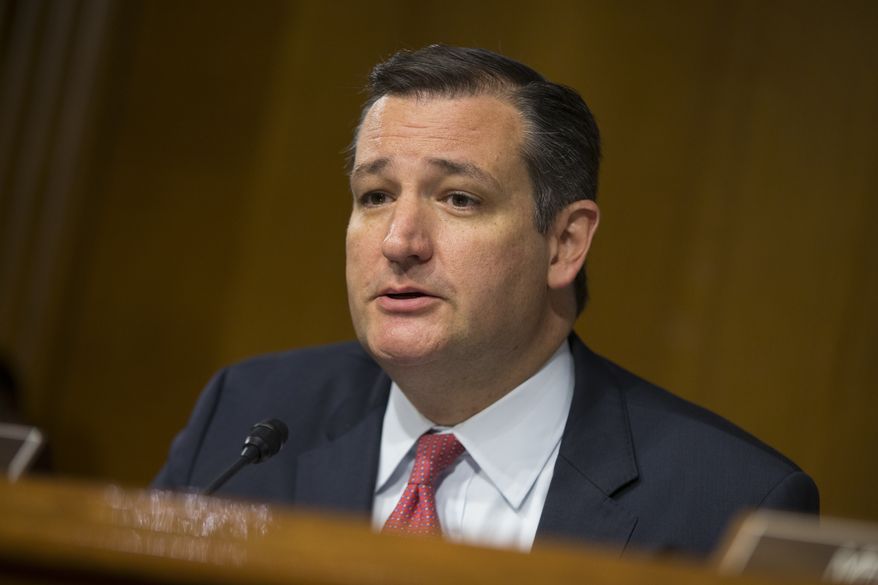 Senate subcommittee on Oversight, Agency Action, Federal Rights and Federal Courts Chairman Sen. Ted Cruz, R-Texas speaks on Capitol Hill in Washington, Tuesday, June 7, 2016, during a joint hearing with the Senate Constitution subcommittee on the Holocaust Expropriated Art Recovery Act. (AP Photo/Evan Vucci)