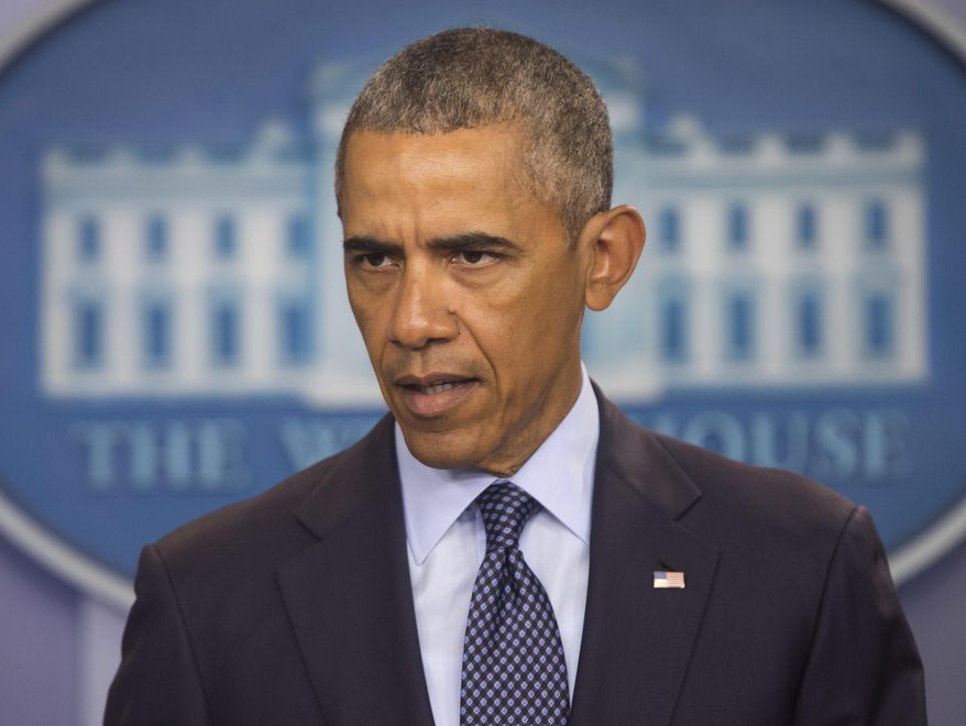 President Barack Obama speaks about the massacre at a Orlando nightclub during a news conference at the White House in Washington, Sunday, June 12, 2016. (AP Photo/Pablo Martinez Monsivais)