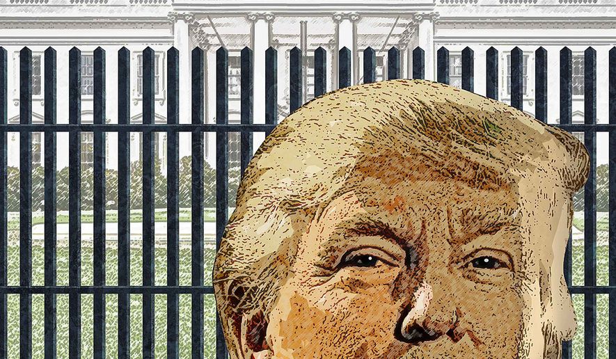 Trump on the Outside Illustration by Greg Groesch/The Washington Times