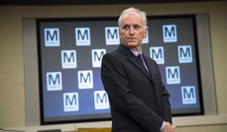 Metro&#39;s general manager, Paul Wiedefeld, listens to a question during a news conference to announce that the D.C. Metrorail service will be shut down for a full day at the Washington Metropolitan Area Transit Authority headquarters, in this Tuesday, March 15, 2016, file photo in Washington. (AP Photo/Evan Vucci)