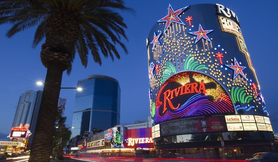 In With Mobsters Vegas Riviera Goes Out A Bang File In This May 4 2017 Photo Traffic Pes Front