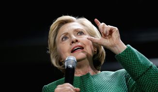 Democratic presidential candidate Hillary Clinton. (Associated Press) ** FILE **