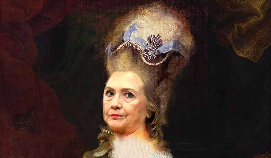 Illustration on Hillary Clinton&#39;s lifestyle by Alexander Hunter/The Washington Times