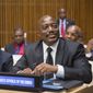 Joseph Kabila (right), President of the Democratic Republic of the Congo, during the fourth meeting of the regional oversight mechanism of the Peace, Security and Cooperation Framework for the Democratic Republic of the Congo and the Region on Sept. 22, 2014 at the United Nations in New York City. (UN Photo/Amanda Voisard)