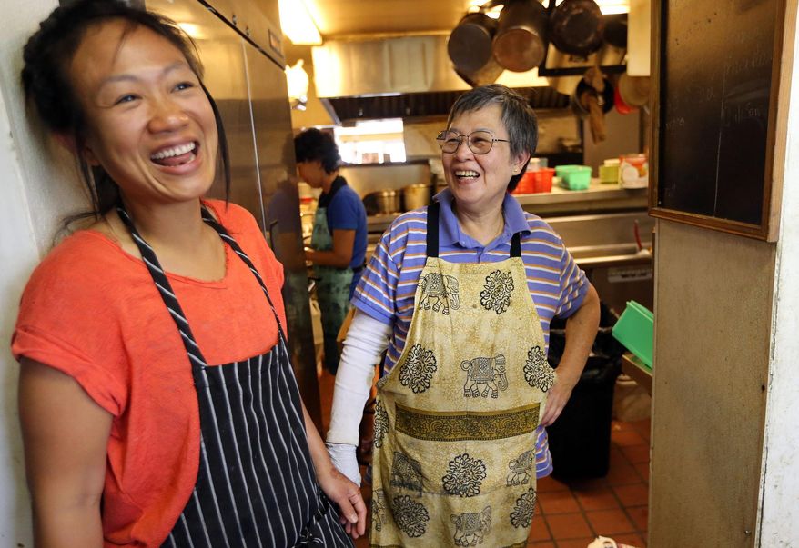 This June 22, 2016 photo shows Nutnicha Chanon and her mother Kanda Chanon at work at Chanon Thai in Salt Lake City. New U.S. Census data shows that Utah is still the youngest state in the nation, and it's becoming more diverse. (Kristin Murphy/The Deseret News via AP) SALT LAKE TRIBUNE OUT; MAGS OUT; MANDATORY CREDIT; TV OUT