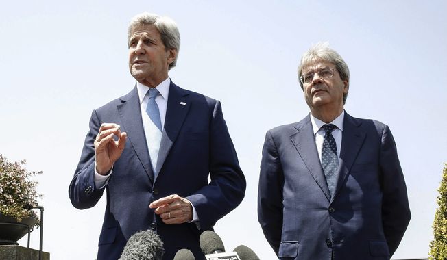 Secretary of State John F. Kerry has tried to downplay President Obama&#x27;s warning on trade. (Associated Press)