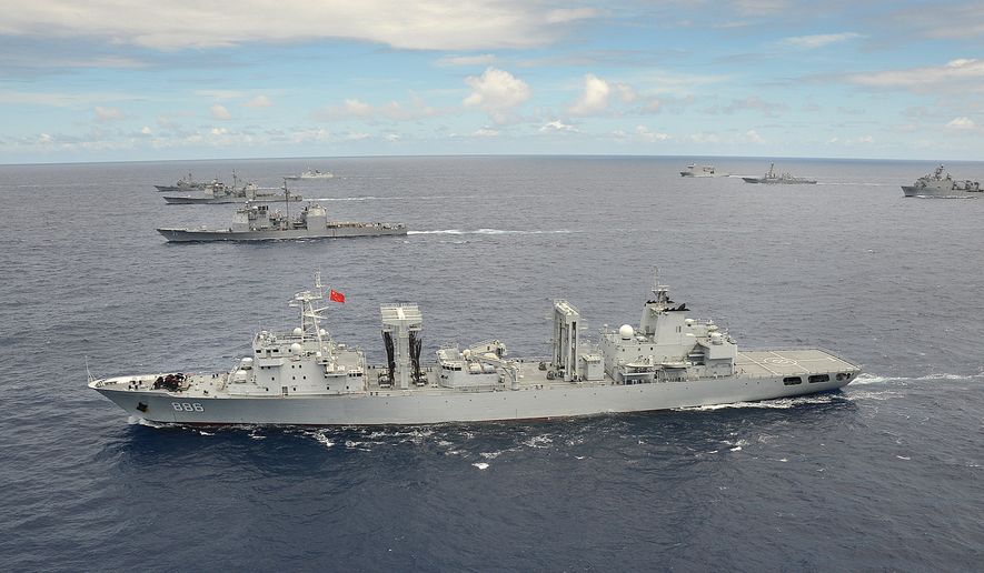 The Chinese navy is expected to field five ships, including two guided missile warships and a submarine rescue ship, when it participates for the second time in the biennial Rim of the Pacific naval war games. (U.S. Navy)