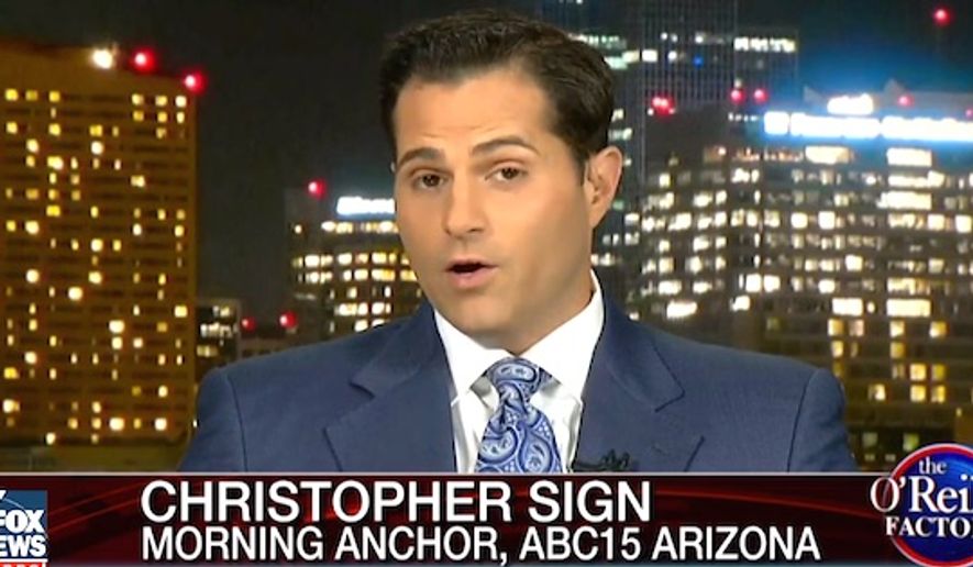 Reporter Christoper Sign says FBI agents ordered no photos or cellphones when the local ABC News affiliate he works for got word that former President Bill Clinton was going to meet privately with U.S. Attorney General Loretta Lynch. (Fox News screenshot, The O&#39;Reilly Factor)