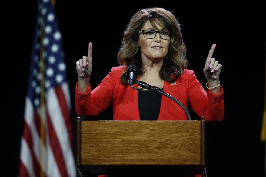 Former Republican vice presidential candidate Sarah Palin was one of the unabashed supporters of Donald Trump at the Western Conservative Summit. She called out #NeverTrump Republicans on Friday by declaring, &quot;You&#39;re either with us or against us.&quot; (Associated Press)