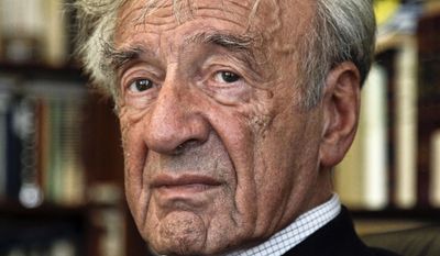 In this Sept. 12, 2012, photo Elie Wiesel is photographed in his office in New York. Israel&#39;s Yad Vashem Holocaust Memorial says Elie Wiesel has died at 87. Elie Wiesel never lived in Israel, but the death of the esteemed author and Nobel peace laureate is being treated in Israel like the loss of a national icon. As perhaps the world&#39;s most famous Holocaust survivor, Wiesel was championed in Israel as a symbol of the Jewish people&#39;s journey from the depths of darkness to the redemption of having a land of their own. (AP Photo/Bebeto Matthews, File)